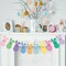 Easter Bunny Paper Garland – 4 Pre-Assembled Colorful Banners for Mantle, Wall, Classroom & Spring Party Decor